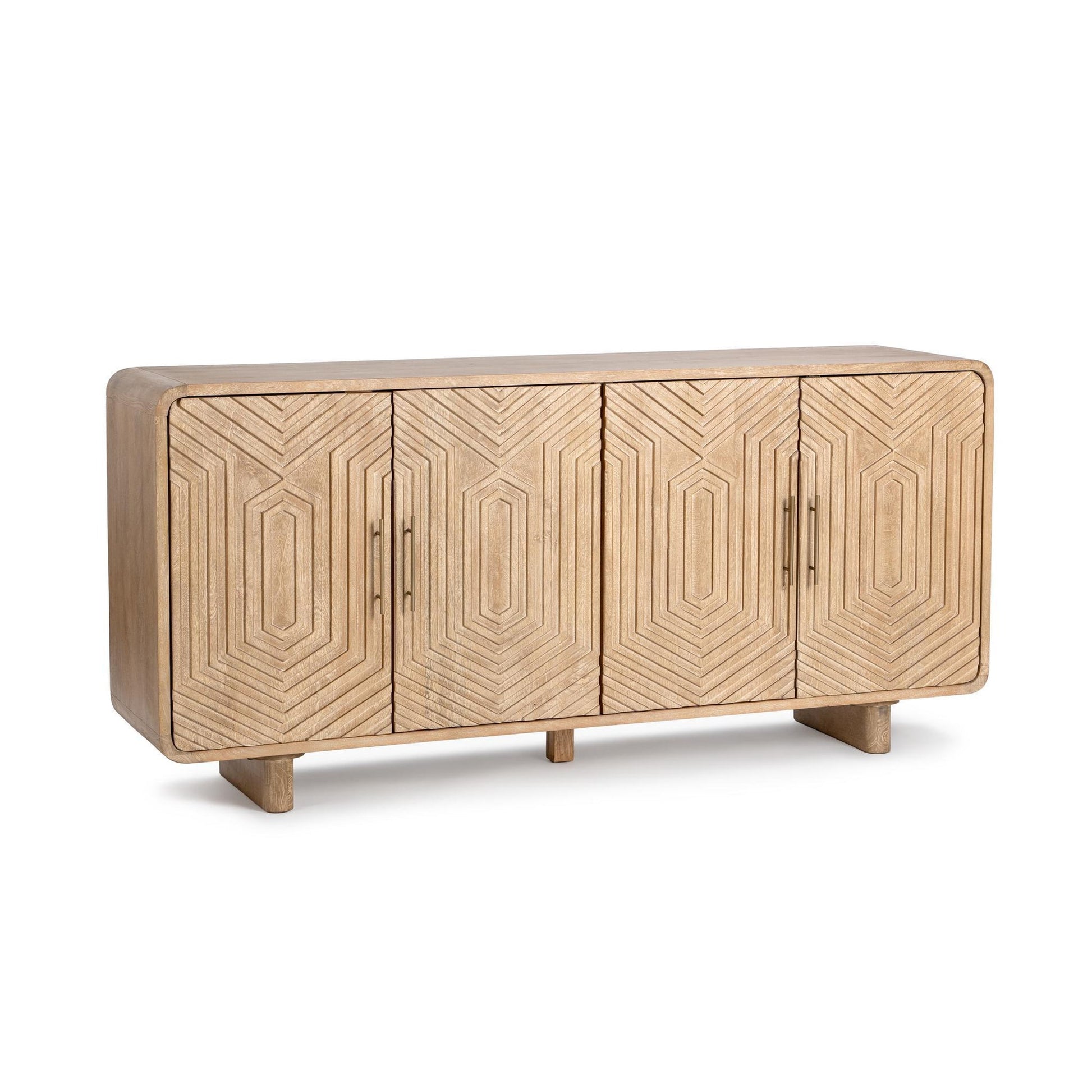Dune Clay Mango Wood Buffets & Cabinet Holmes Four-Door Buffet Collection