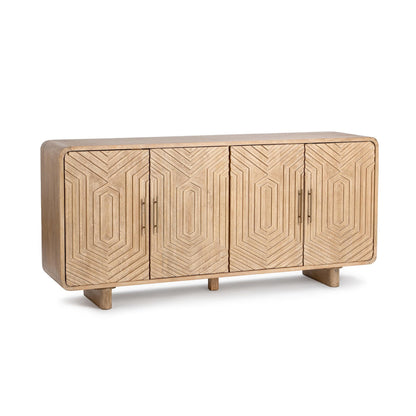 Dune Clay Mango Wood Buffets & Cabinet Holmes Four-Door Buffet Collection