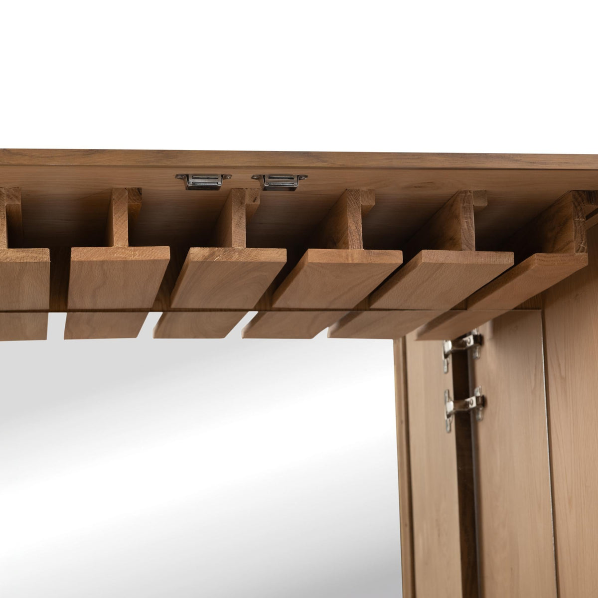 Refined Oak Veneer, Oak Wood, Iron Cabinet