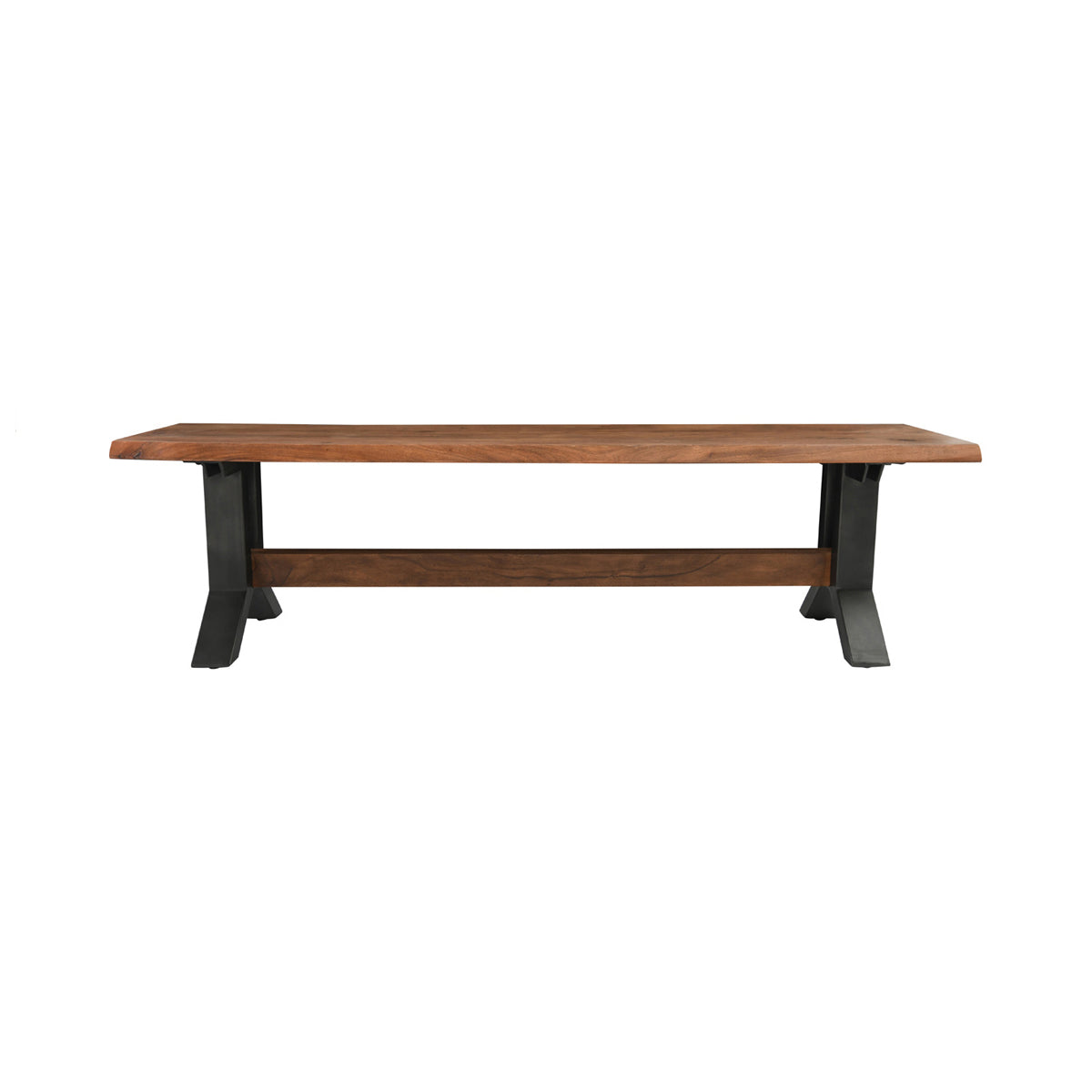 Amber Brown Acacia Wood Dining Benche Bellamy 66" Dining Bench Collection