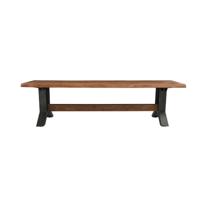 Amber Brown Acacia Wood Dining Benche Bellamy 66" Dining Bench Collection