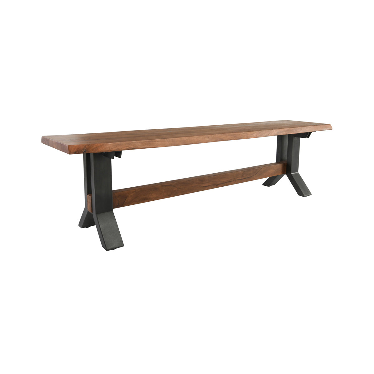 Amber Brown Acacia Wood Dining Benche Bellamy 66" Dining Bench Collection