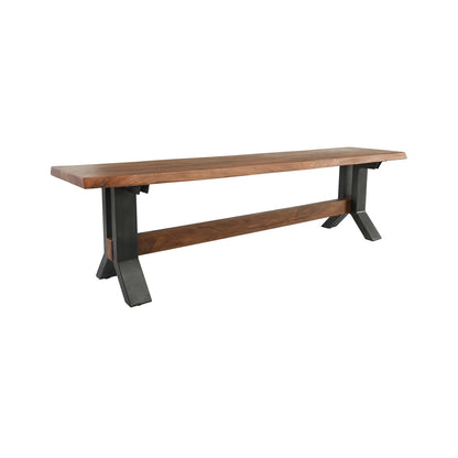 Amber Brown Acacia Wood Dining Benche Bellamy 66" Dining Bench Collection