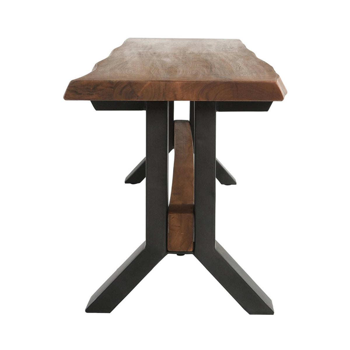 Amber Brown Acacia Wood Dining Benche Bellamy 66" Dining Bench Collection