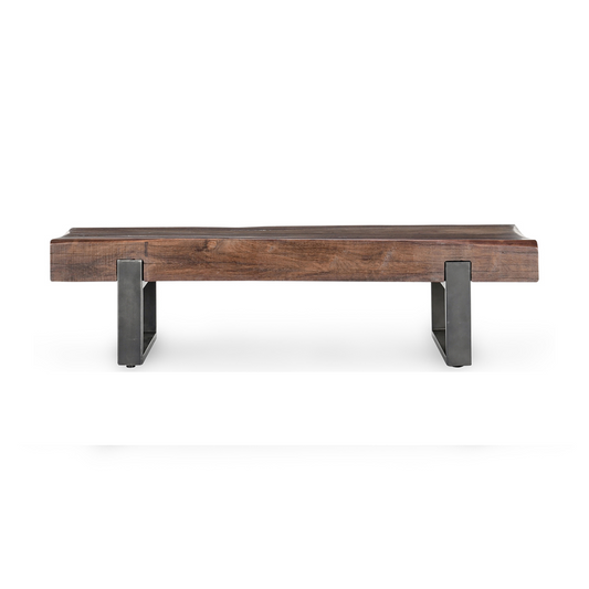 Rustic Brown Reclaimed Wood Accent Benche Duarte Accent Bench Collection