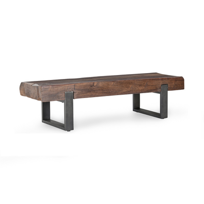 Rustic Brown Reclaimed Wood Accent Benche Duarte Accent Bench Collection