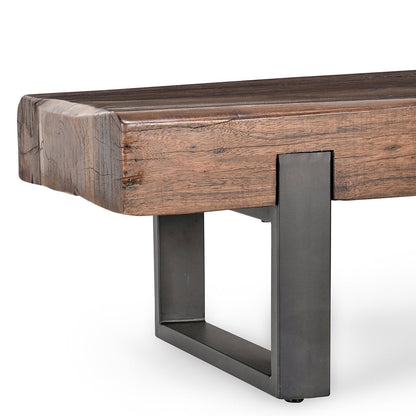 Rustic Brown Reclaimed Wood Accent Benche Duarte Accent Bench Collection
