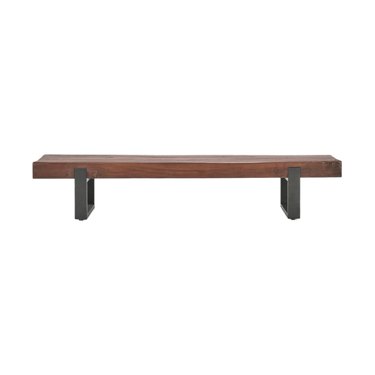 Rustic Brown Reclaimed Wood Accent Benche Duarte Accent Bench Collection