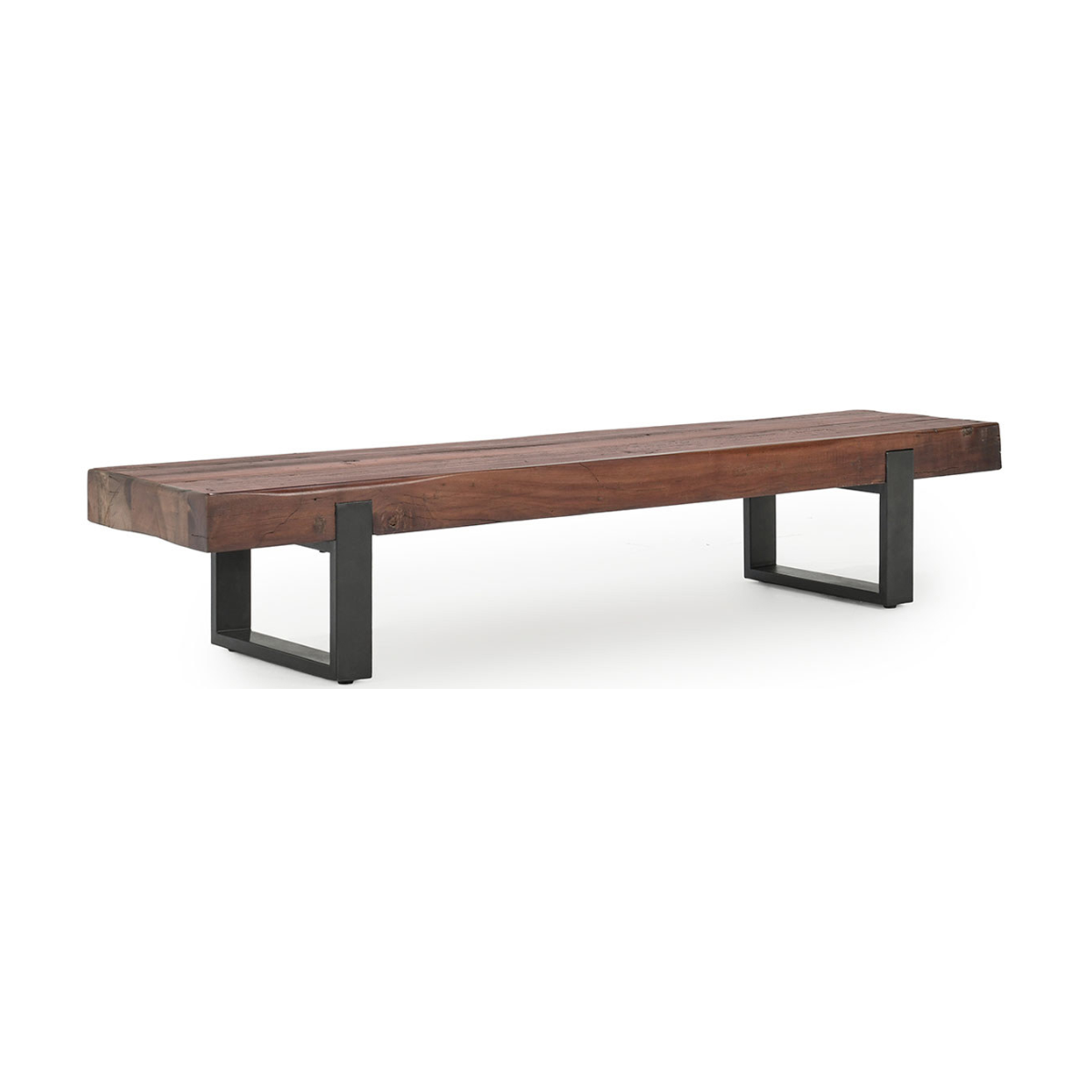 Rustic Brown Reclaimed Wood Accent Benche Duarte Accent Bench Collection