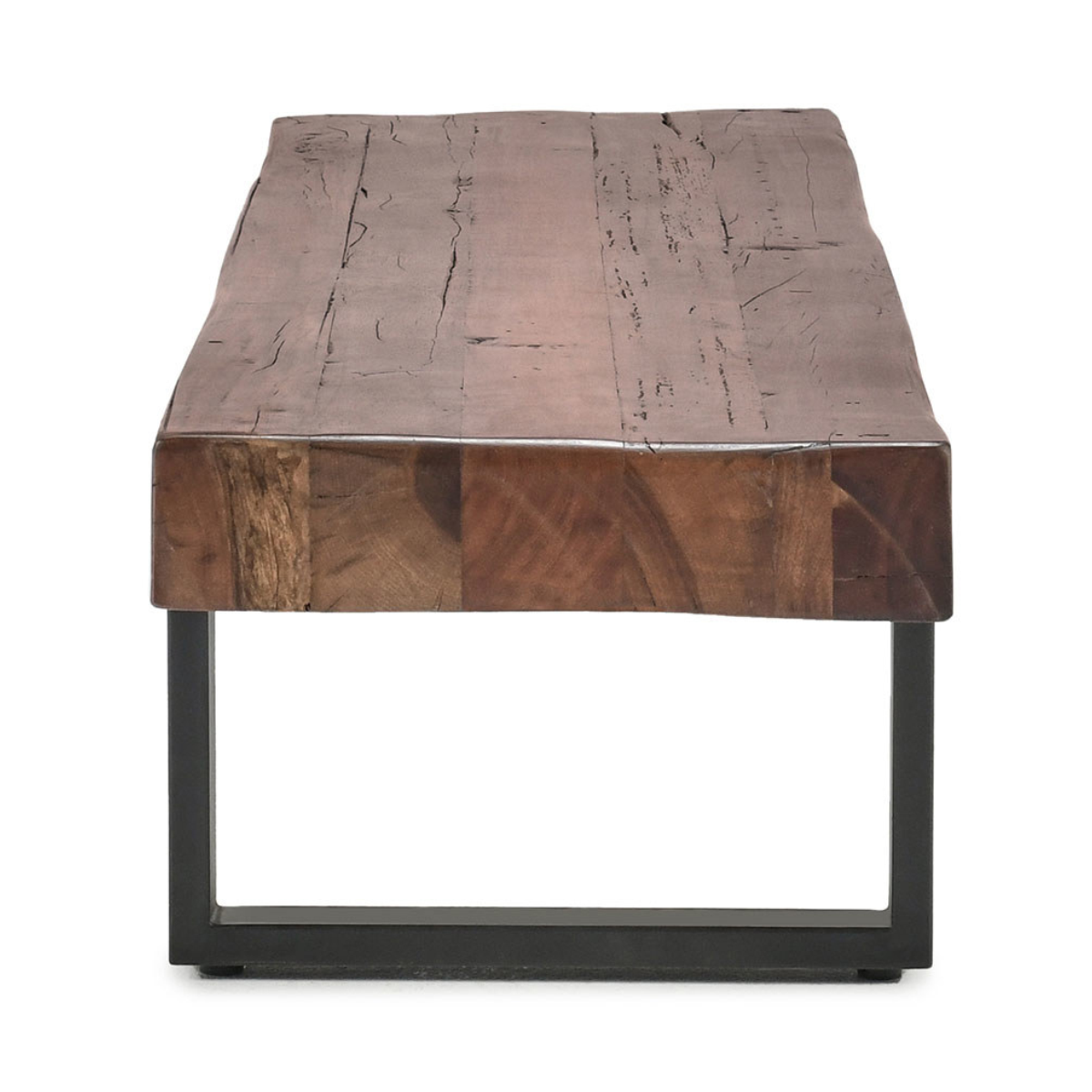 Rustic Brown Reclaimed Wood Accent Benche Duarte Accent Bench Collection
