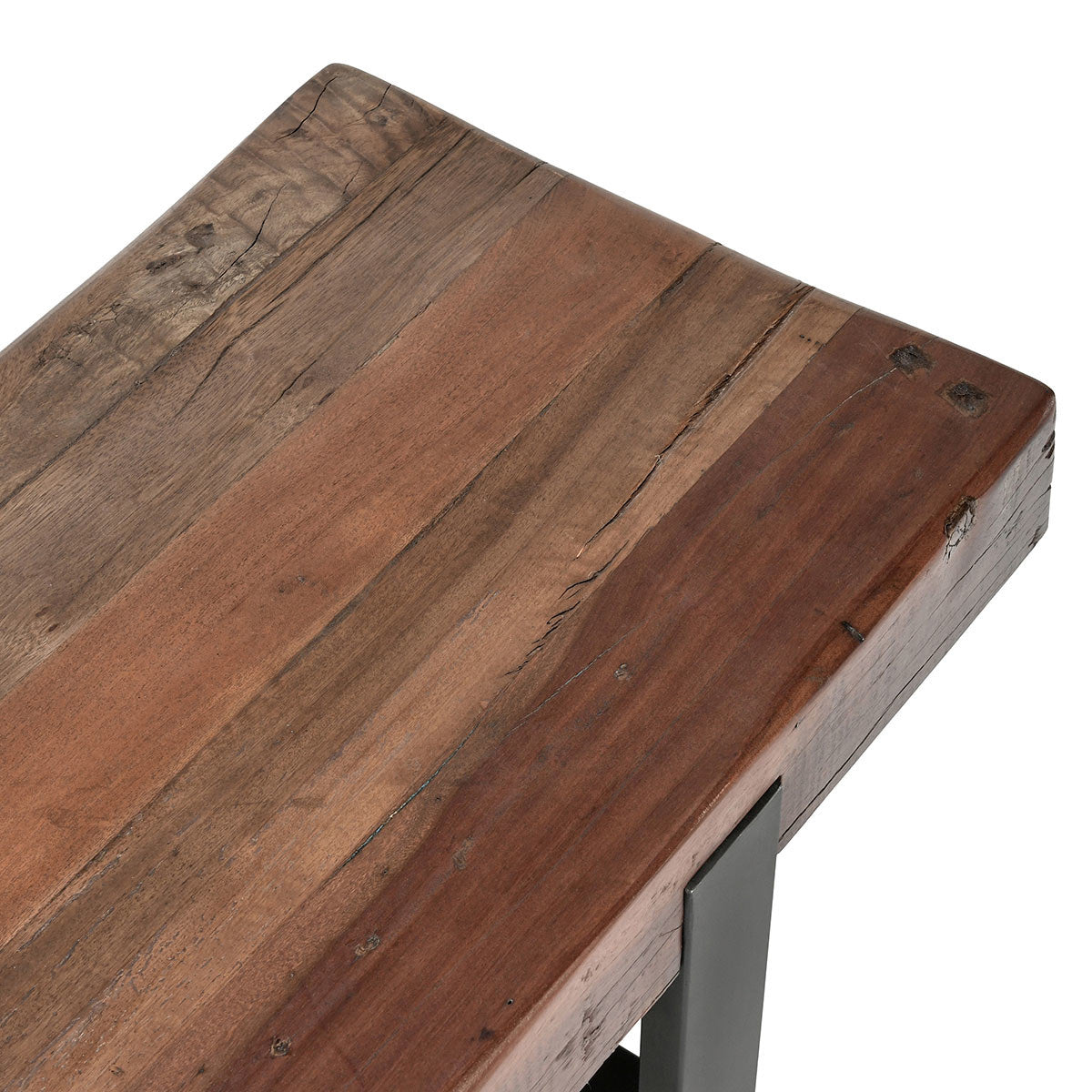 Rustic Brown Reclaimed Wood Accent Benche Duarte Accent Bench Collection