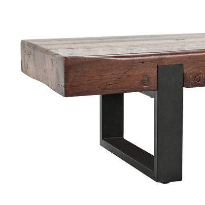 Rustic Brown Reclaimed Wood Accent Benche Duarte Accent Bench Collection
