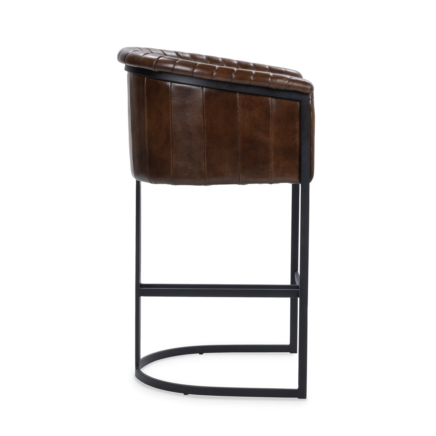 Rustic Brown Top Grain Leather Bar & Counter Stool Seville Leather Bar Stool Collection