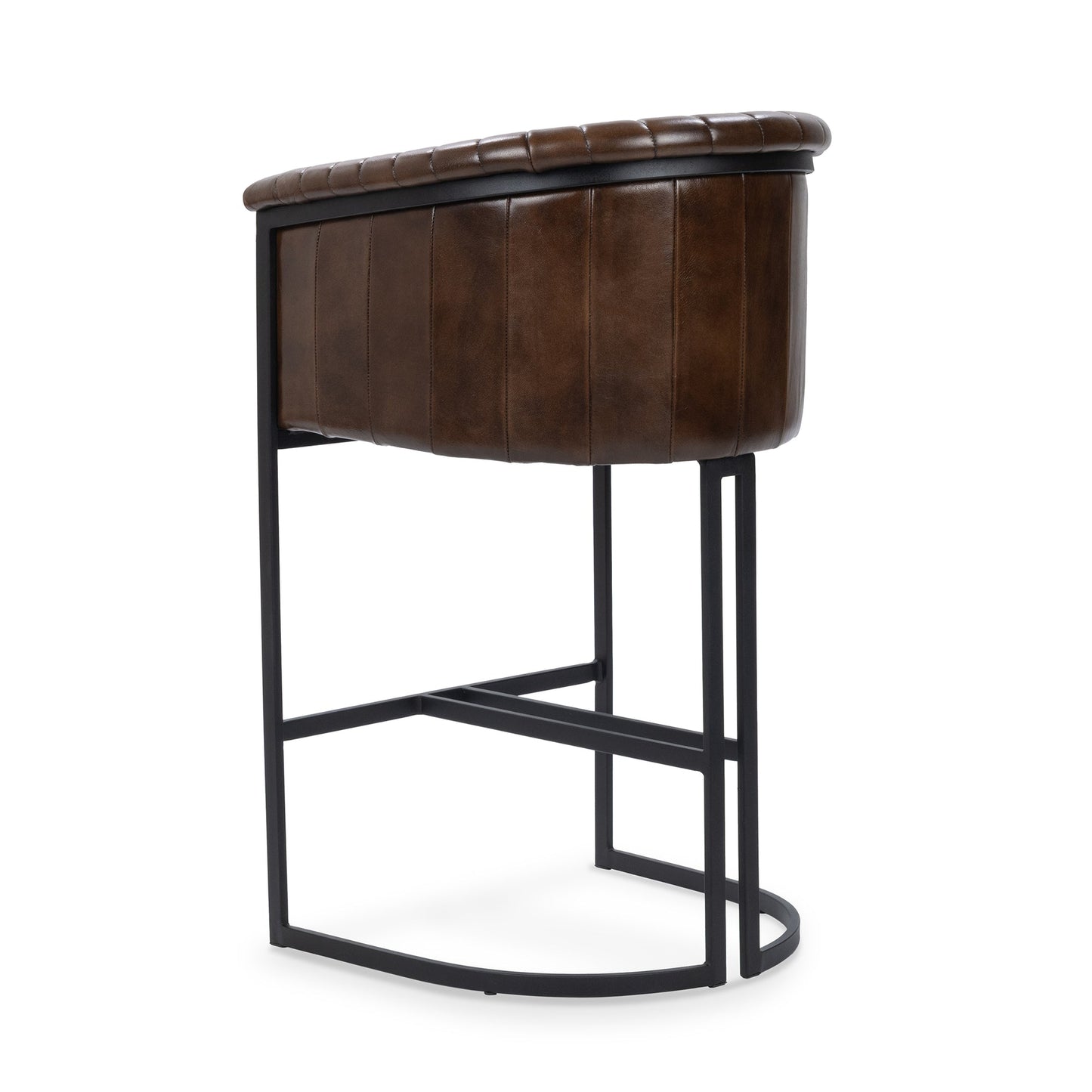 Rustic Brown Top Grain Leather Bar & Counter Stool Seville Leather Bar Stool Collection