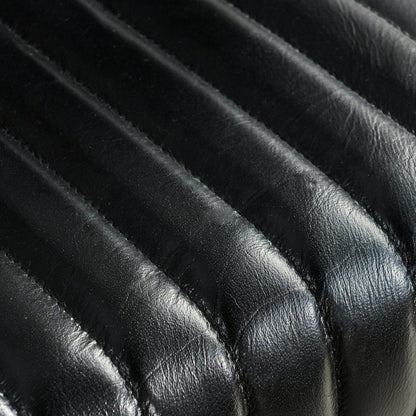 Jet Black Top Grain Leather Dining Chair Umbria Dining Chair Collection
