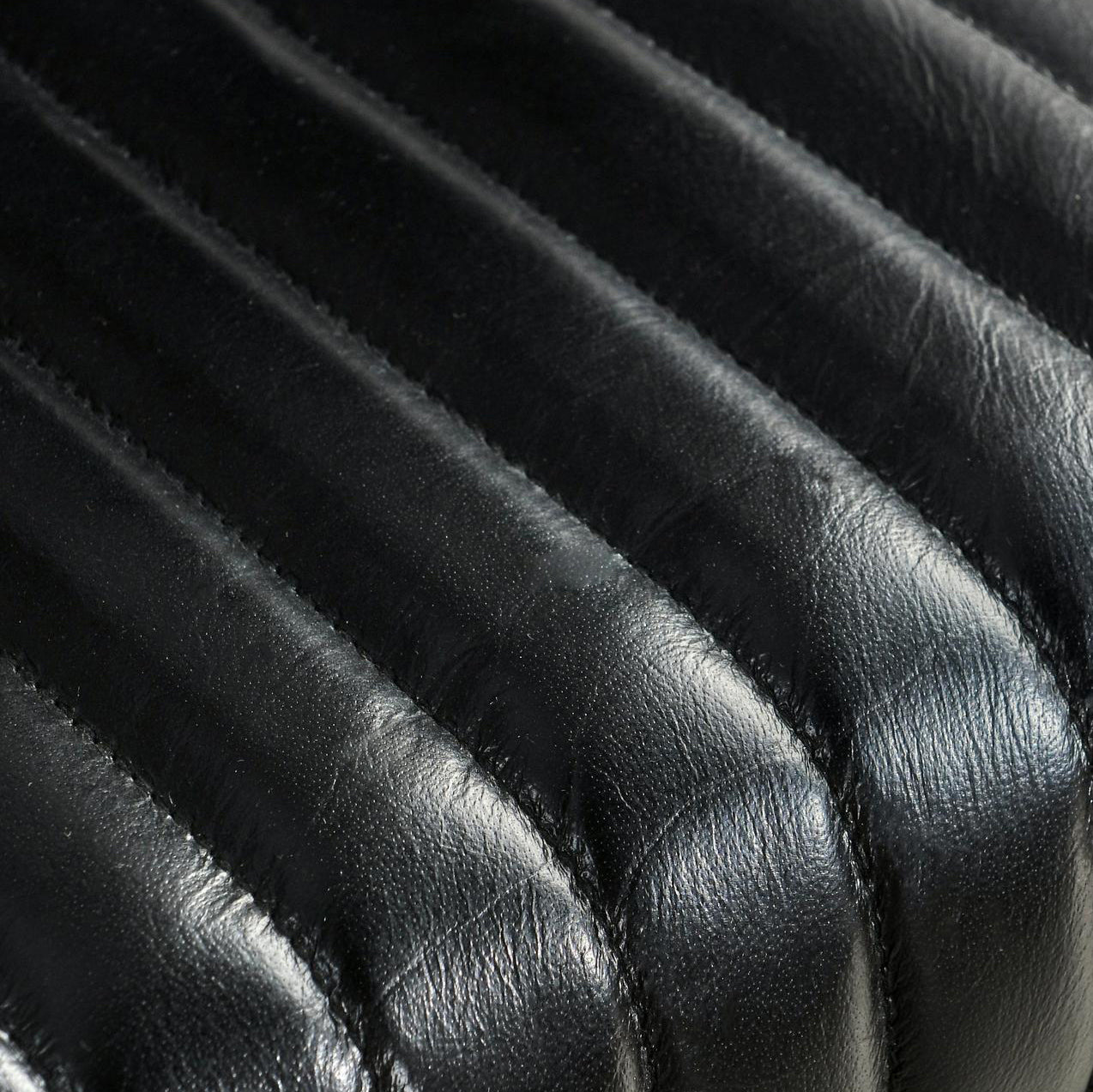 Jet Black Top Grain Leather Dining Chair Umbria Dining Chair Collection