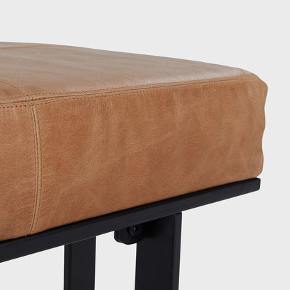 Sedona Brown Top Grain Leather Ottomans & Stool Calvin Stool Collection
