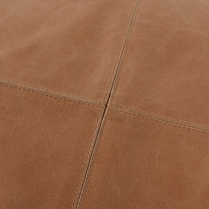Sedona Brown Top Grain Leather Ottomans & Stool Calvin Stool Collection