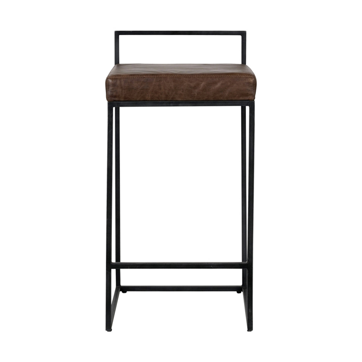 Cocoa Brown Top Grain Leather Bar & Counter Stool Belfort Counter Stool Collection