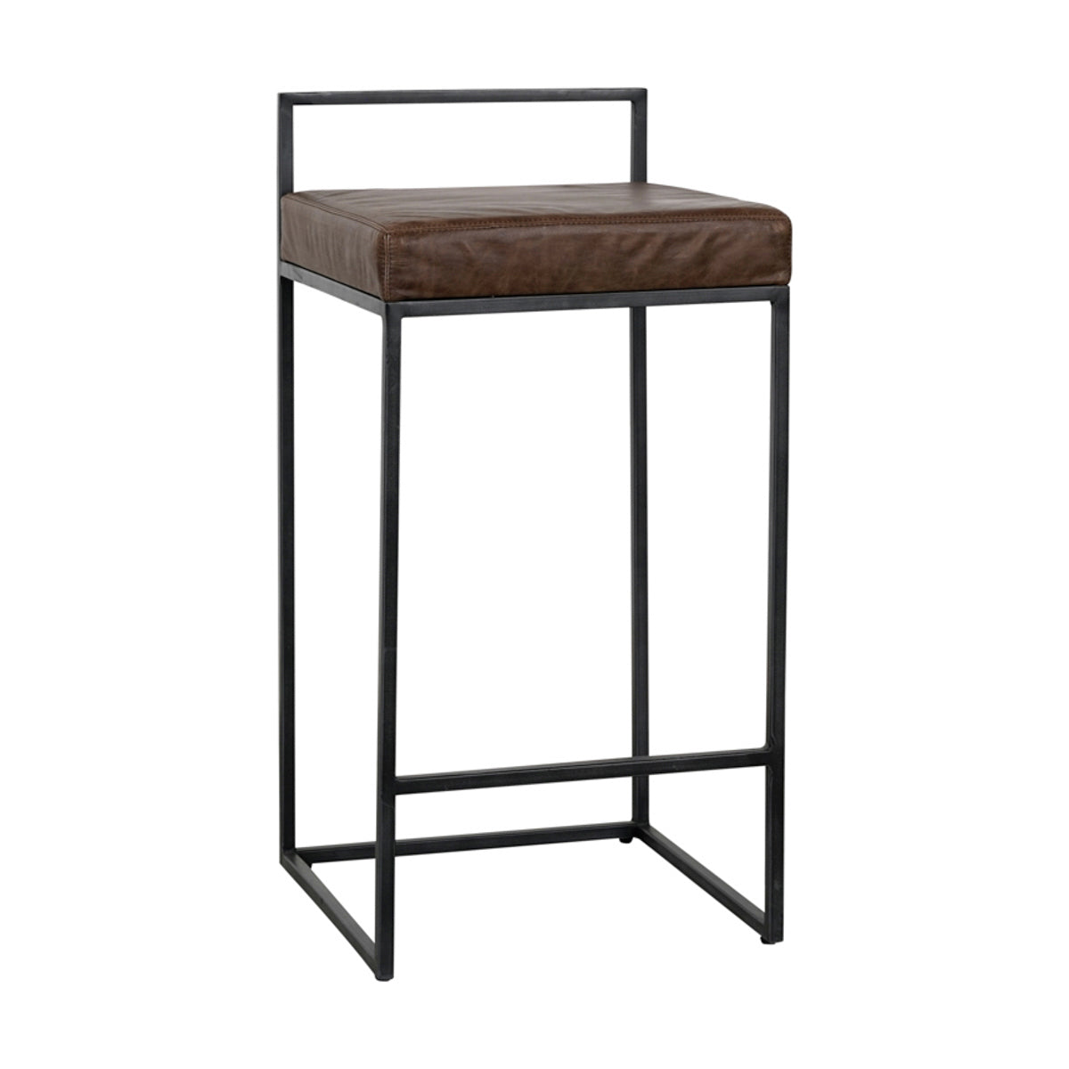 Cocoa Brown Top Grain Leather Bar & Counter Stool Belfort Counter Stool Collection