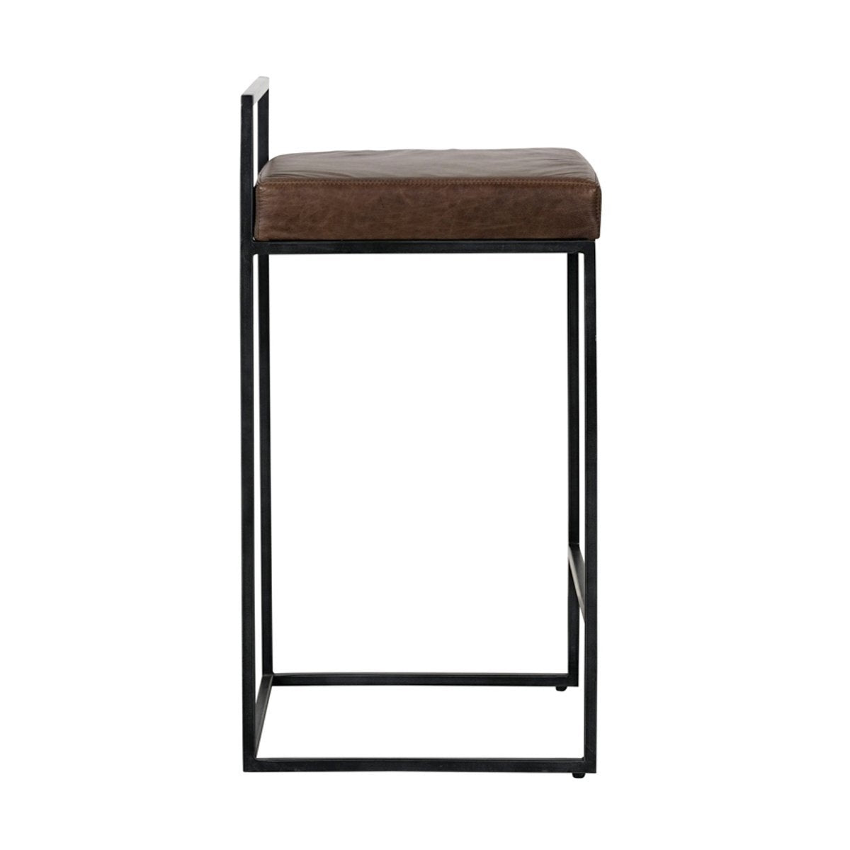Cocoa Brown Top Grain Leather Bar & Counter Stool Belfort Counter Stool Collection