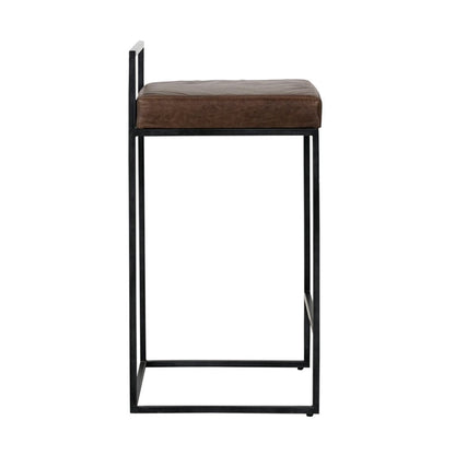 Cocoa Brown Top Grain Leather Bar & Counter Stool Belfort Counter Stool Collection