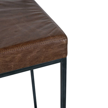 Cocoa Brown Top Grain Leather Bar & Counter Stool Belfort Counter Stool Collection