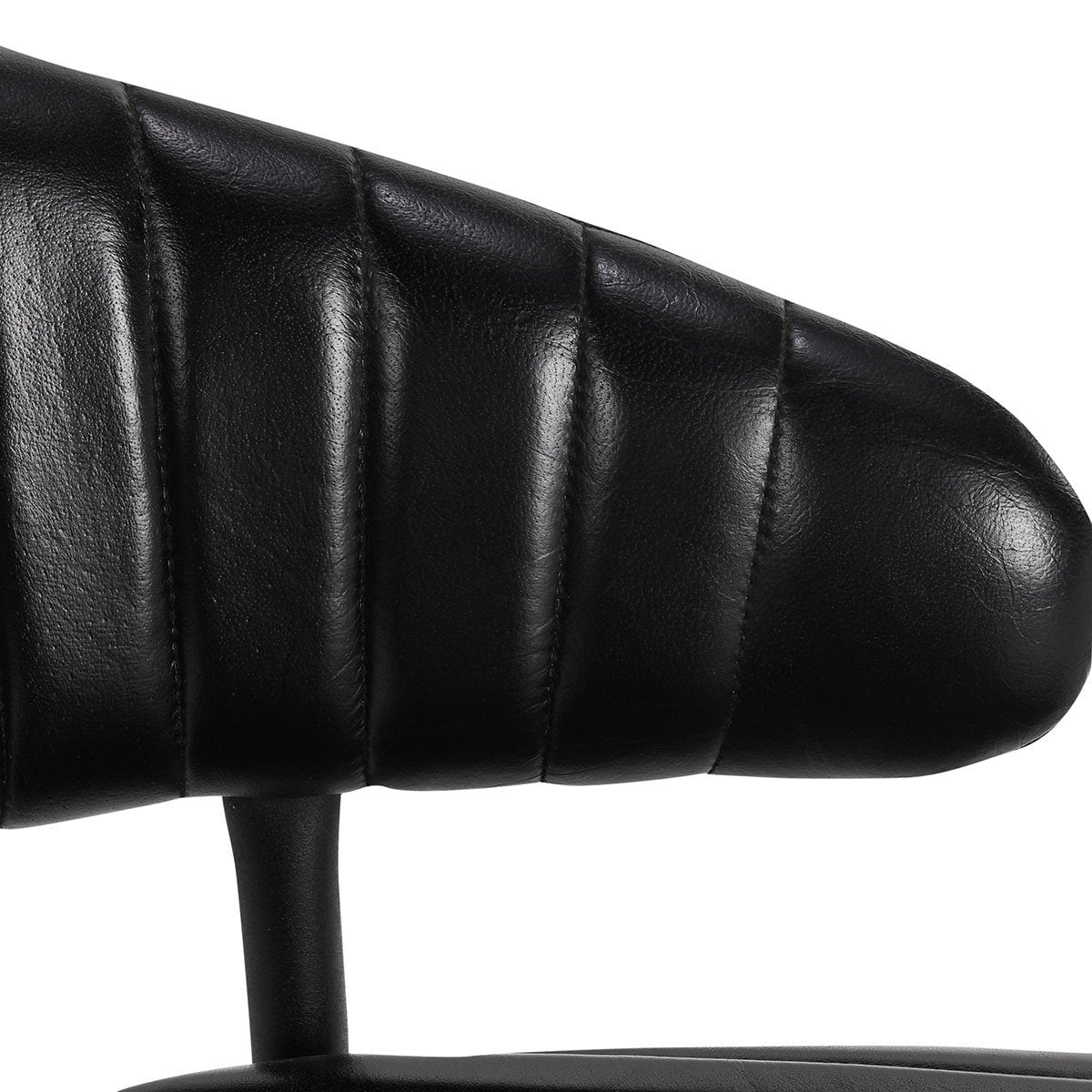 Jet Black Top Grain Leather Bar & Counter Stool Umbria Counter Stool Collection