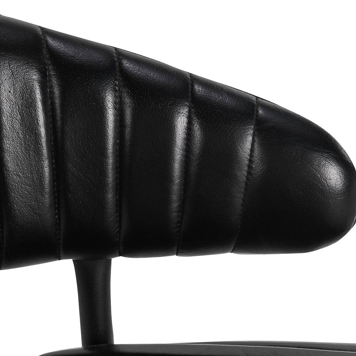 Jet Black Top Grain Leather Bar & Counter Stool Umbria Bar Stool Collection