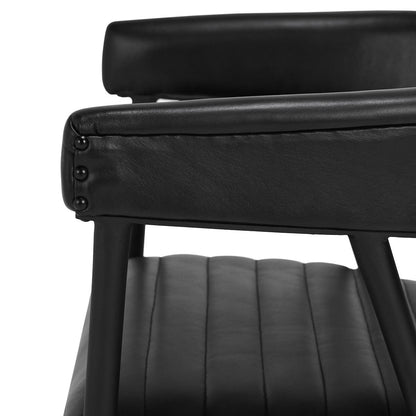 Jet Black Top Grain Leather Dining Chair Preston Dining Chair Collection