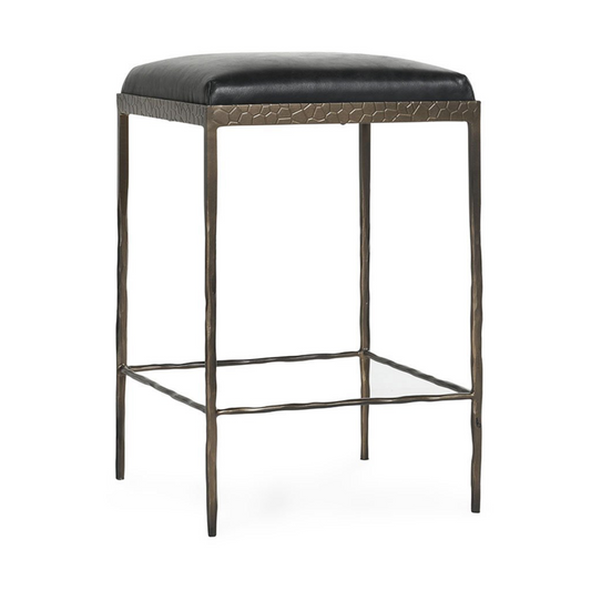 Onyx Black Top Grain Leather Bar & Counter Stool Bose Counter Stool Collection
