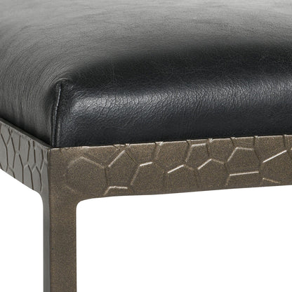 Onyx Black Top Grain Leather Bar & Counter Stool Bose Counter Stool Collection