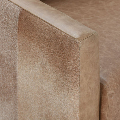 Sedona Brown Top Grain Leather Accent Chair Lathe Accent Chair Collection