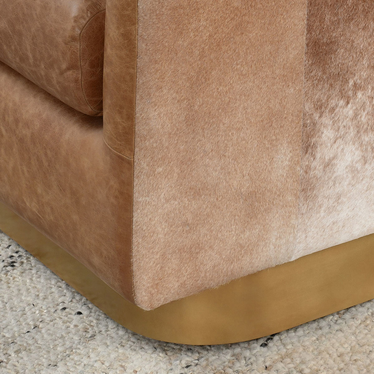 Sedona Brown Top Grain Leather Accent Chair Lathe Accent Chair Collection
