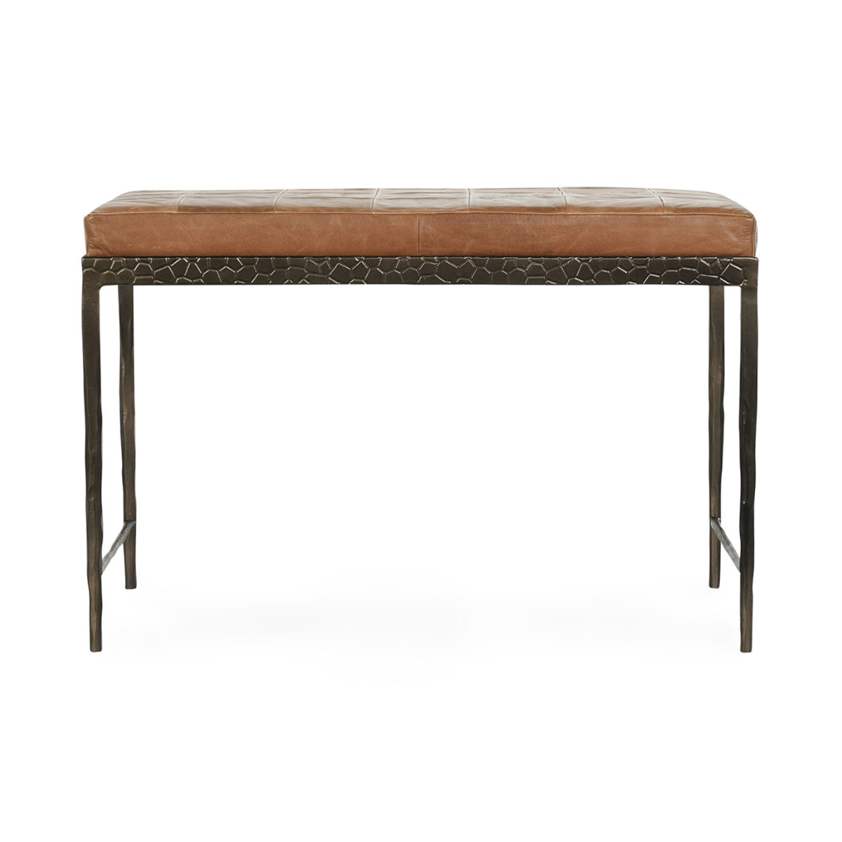 Sedona Brown Top Grain Leather Accent Benche Malo Accent Bench Collection