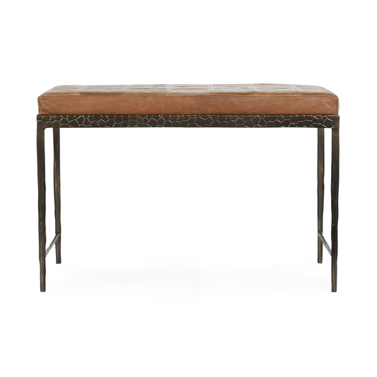 Sedona Brown Top Grain Leather Accent Benche Malo Accent Bench Collection