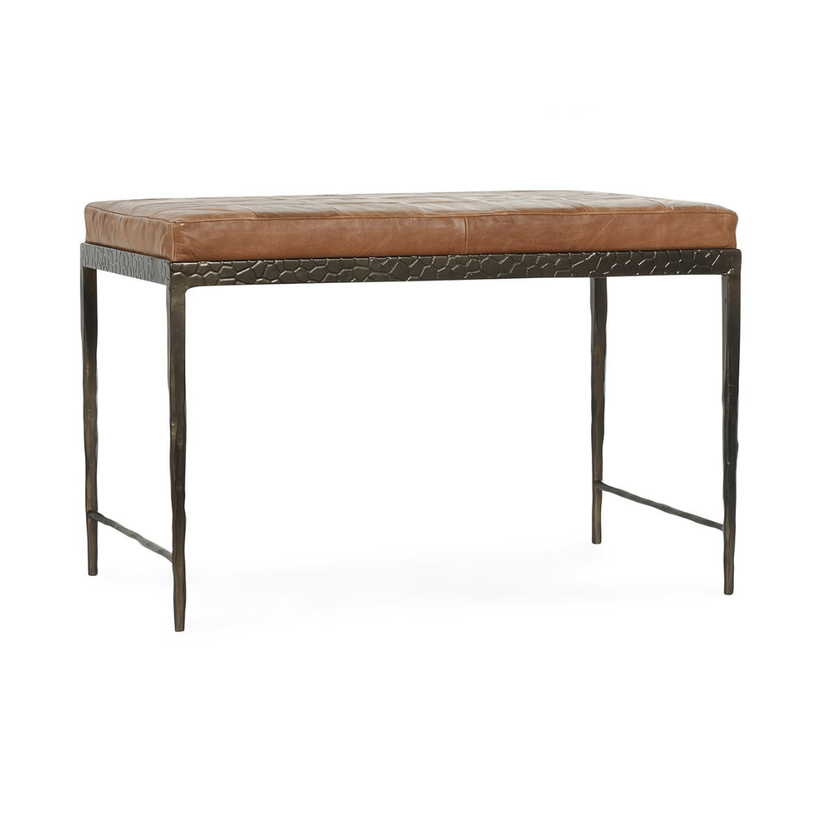 Sedona Brown Top Grain Leather Accent Benche Malo Accent Bench Collection