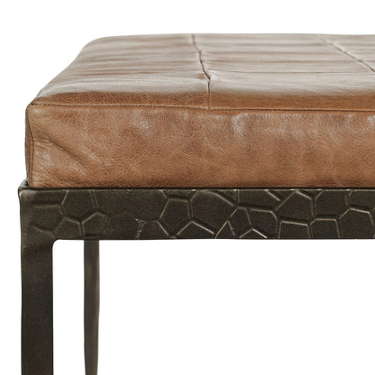 Sedona Brown Top Grain Leather Accent Benche Malo Accent Bench Collection