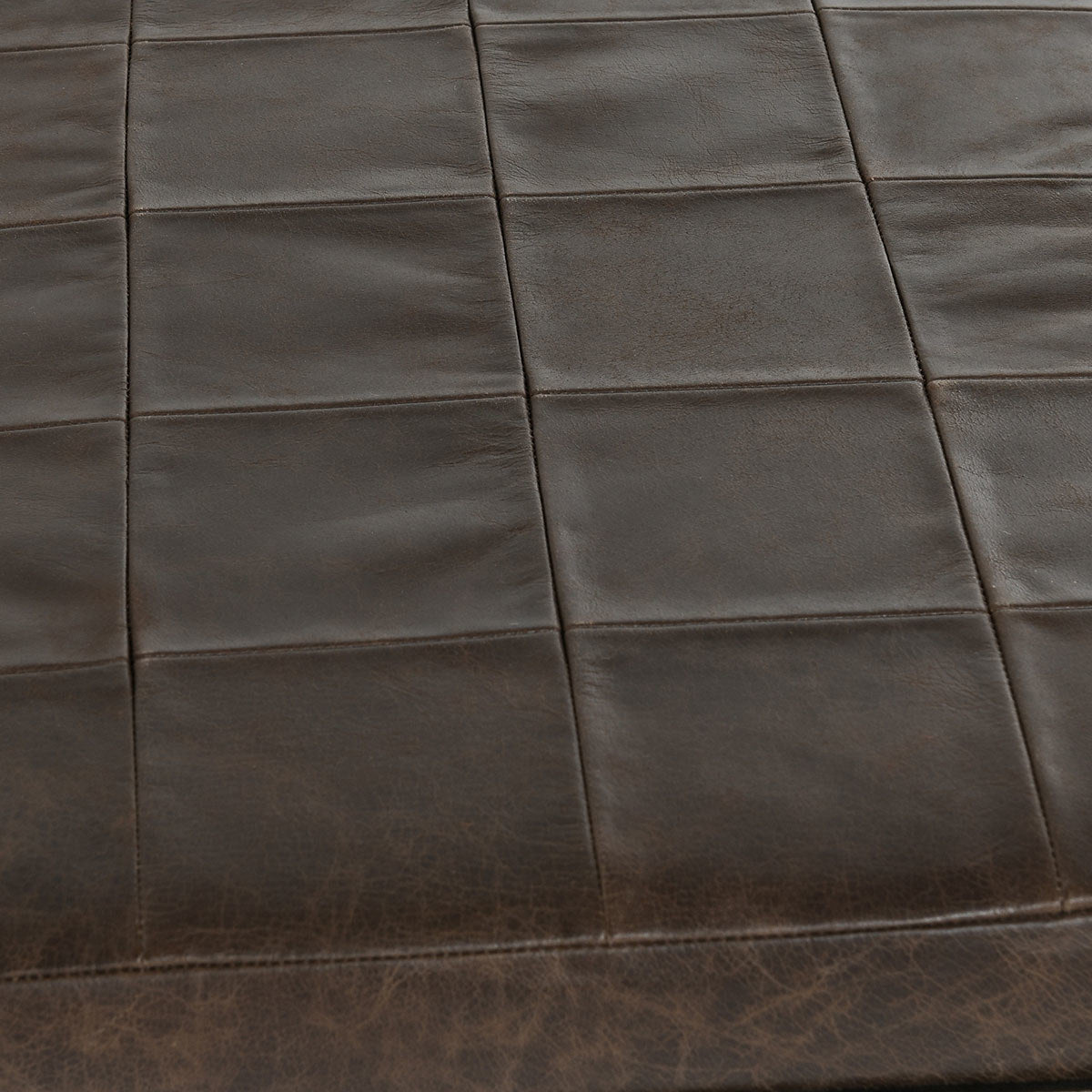 Cocoa Brown Top Grain Leather Accent Benche Malo Accent Bench Collection