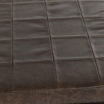 Cocoa Brown Top Grain Leather Accent Benche Malo Accent Bench Collection