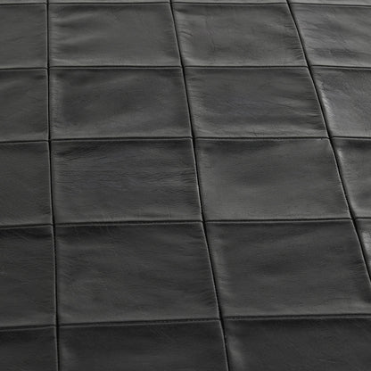 Onyx Black Top Grain Leather Accent Benche Malo Accent Bench Collection