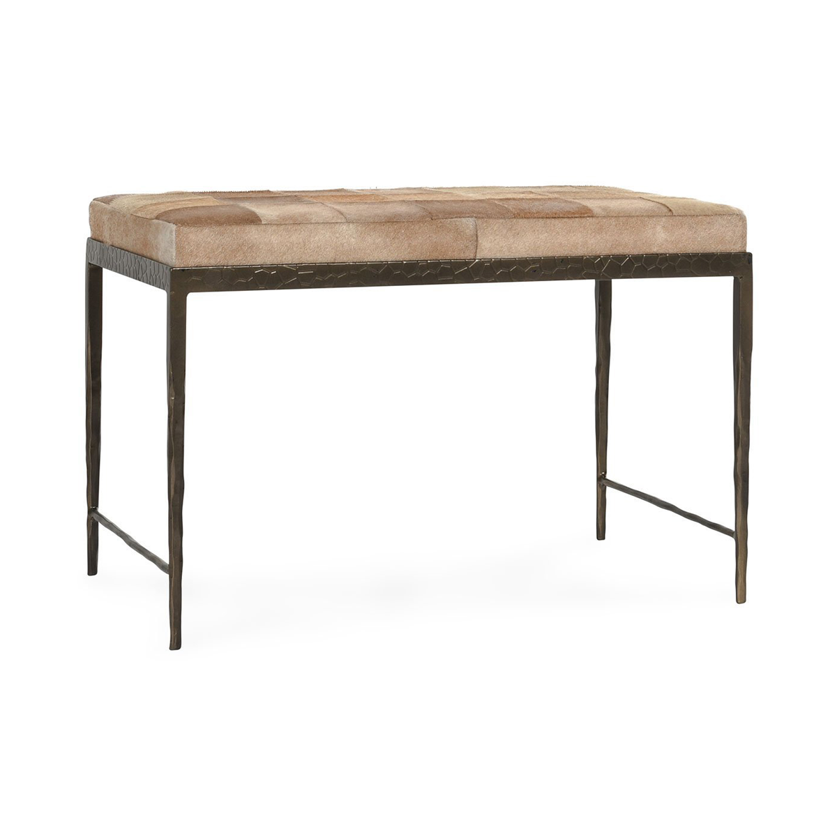 Canyon Sand Hair on Hide Accent Benche Achen Accent Bench Collection