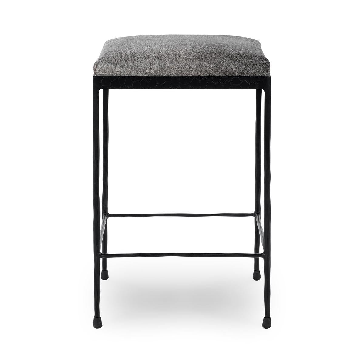 Sparrow Gray Hair on Hide Bar & Counter Stool Bose Counter Stool Collection