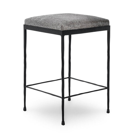 Sparrow Gray Hair on Hide Bar & Counter Stool Bose Counter Stool Collection