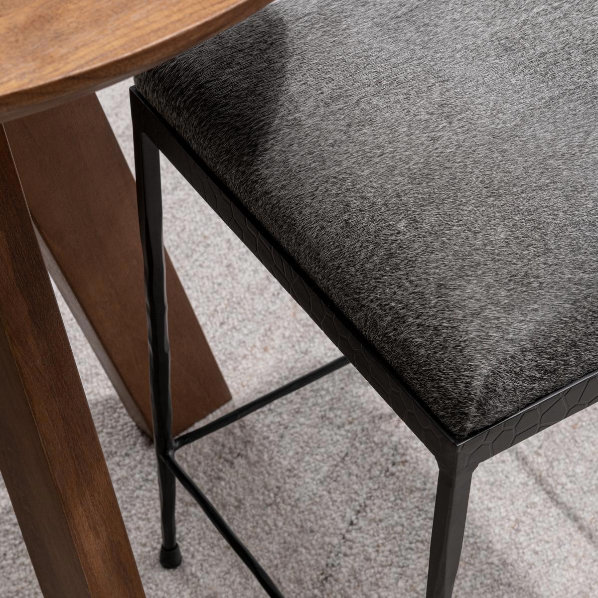 Sparrow Gray Hair on Hide Bar & Counter Stool Bose Counter Stool Collection