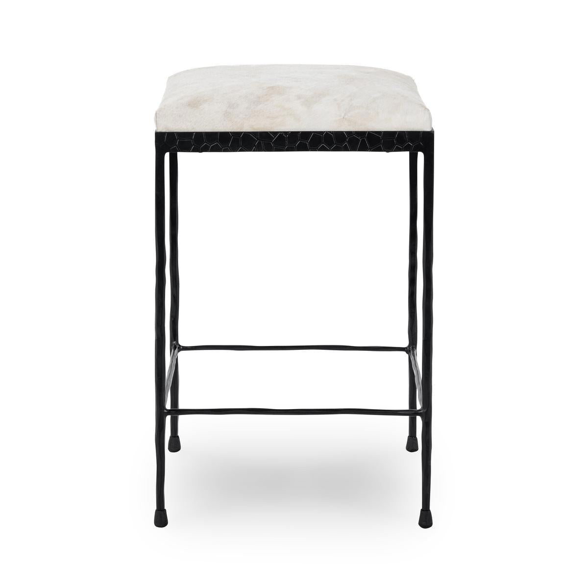 Dusty Cream Hair on Hide Bar & Counter Stool Bose Counter Stool Collection