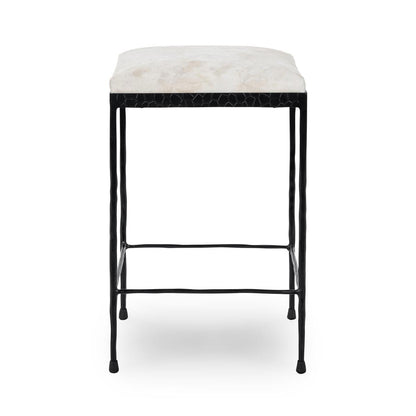 Dusty Cream Hair on Hide Bar & Counter Stool Bose Counter Stool Collection