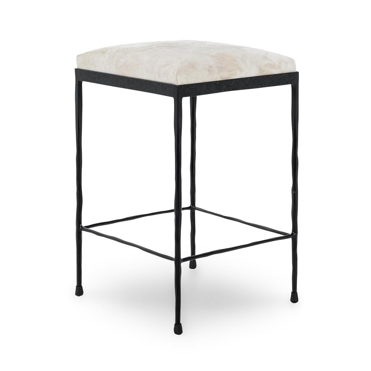 Dusty Cream Hair on Hide Bar & Counter Stool Bose Counter Stool Collection