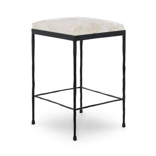 Dusty Cream Hair on Hide Bar & Counter Stool Bose Counter Stool Collection