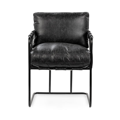 Rustic Shadow Top Grain Leather Dining Chair Strapling Dining Chair Collection
